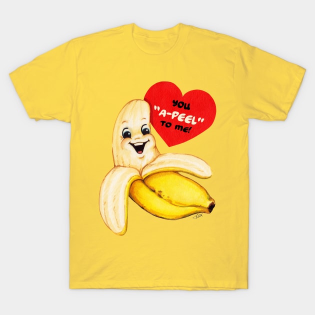 Valentine Banana T-Shirt by KellyGilleran